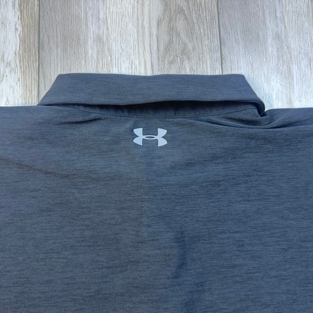 Under Armour Playoff Golf Polo Shirt Mens 2XL Black Long Sleeve Loose Stretch - Picture 8 of 9